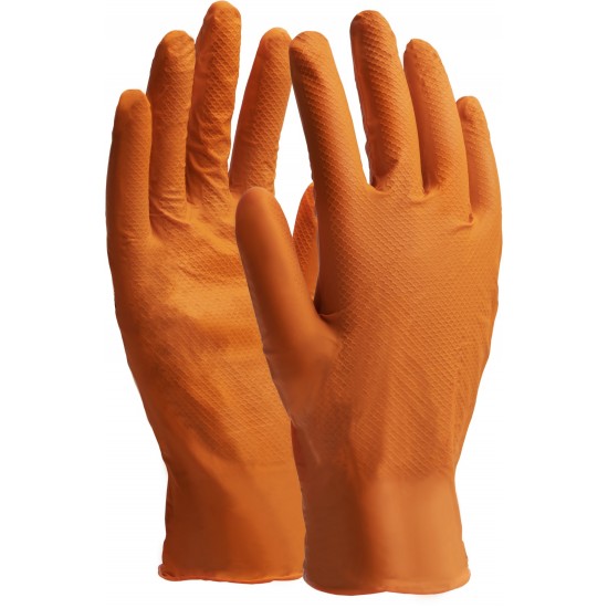 Rękawice nitrylowe Nitrax Grip orange Stalco